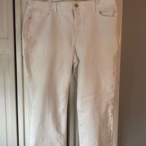 Simply Vera Vera Wang White Straight-Leg Denim Capris